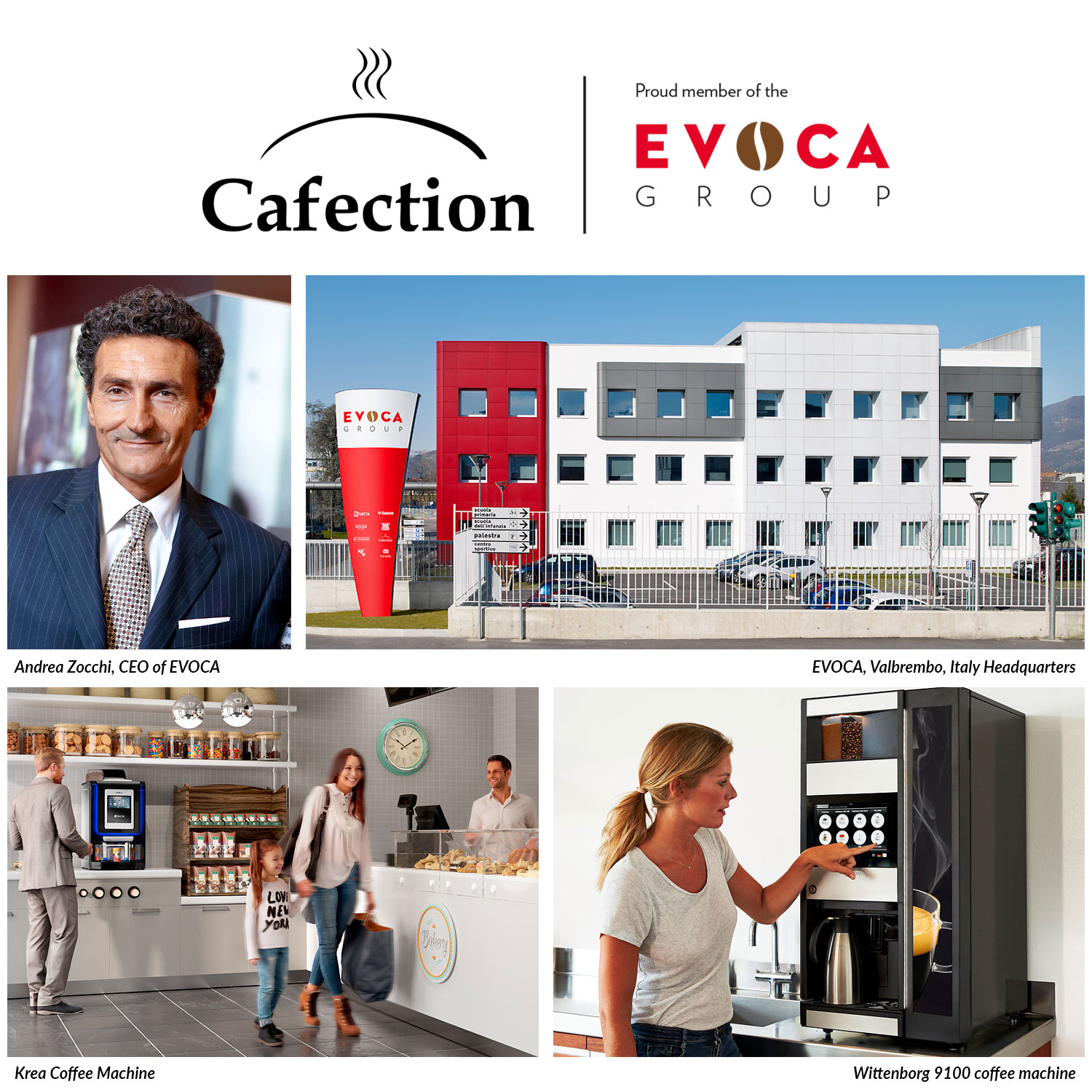 EVOCA GROUP acquires the assets of  VE Global Solutions, LLC.    | Cafection Coffee Machine | Quebec
