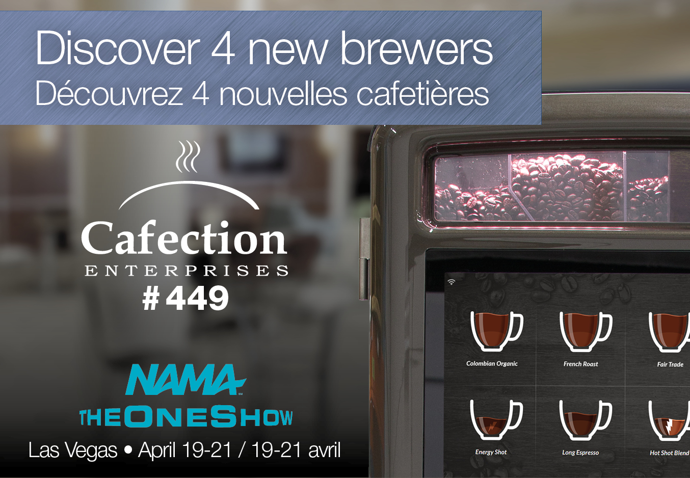 4 nouveaux modèles présentés au NAMA OneShow!  | Machines à café Cafection | Québec